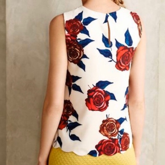SOLD ❤️ Anthropologie Darling Rose Tank - Picture 2 of 7